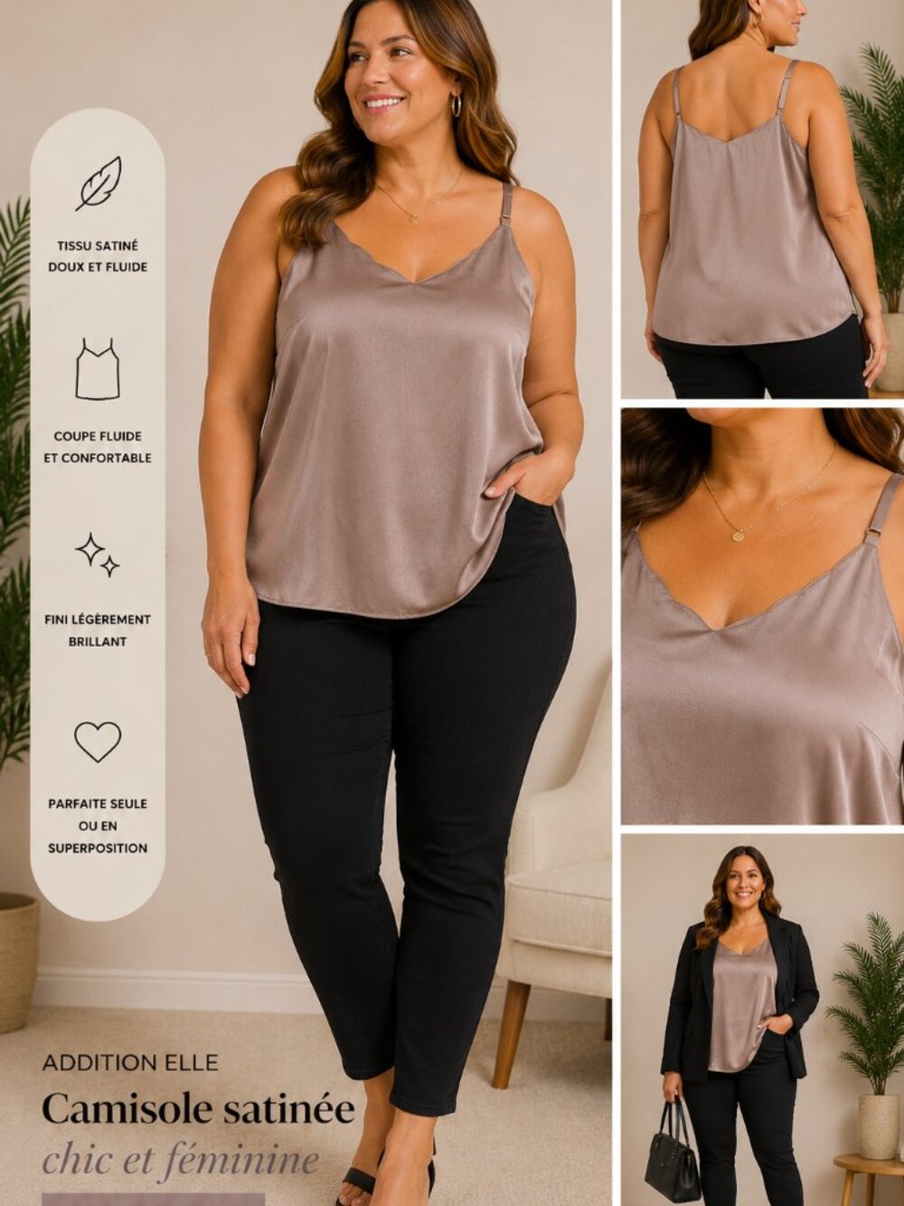 ADDITION ELLE — SATIN CAMISOLE — SIZE 20